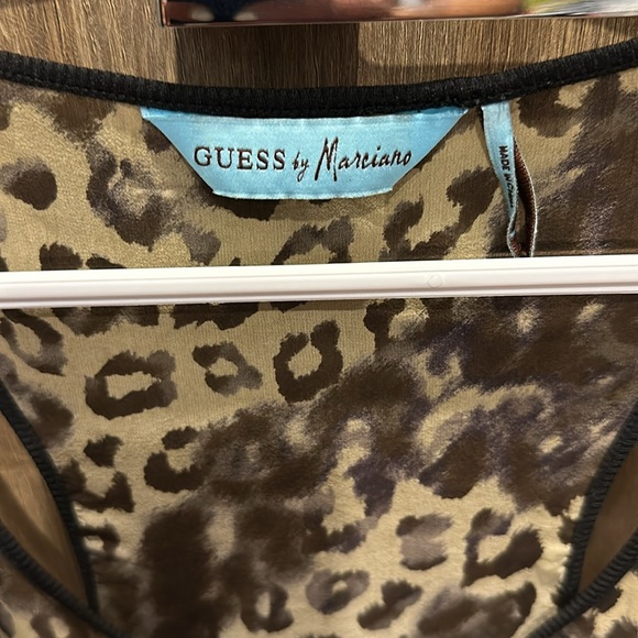 Guess by Marciano tank top size small. Sheer cheetah print. - Picture 2 of 3